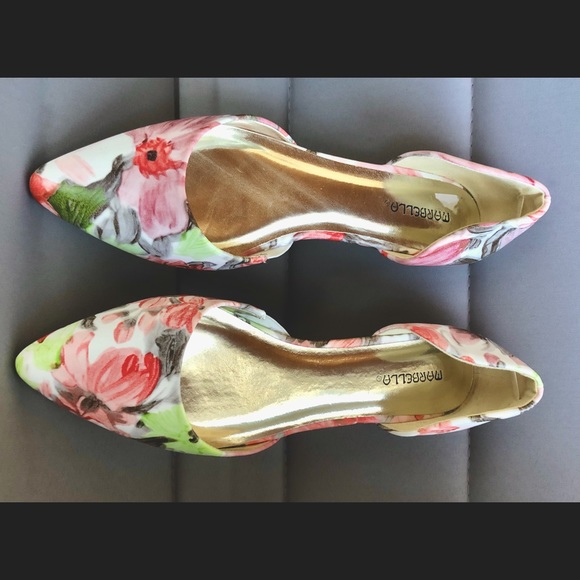 Women's Casual Pointed Toe Comfort Soft Slip On  Floral Flats Shoes - Picture 3 of 4